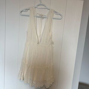 12th Tribe Cream Mini Boho Dress medium